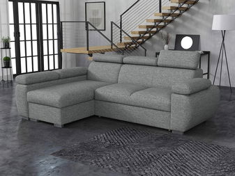 Rohová sedacia súprava Gozo Mini (stredne tmavá sivá) (L)