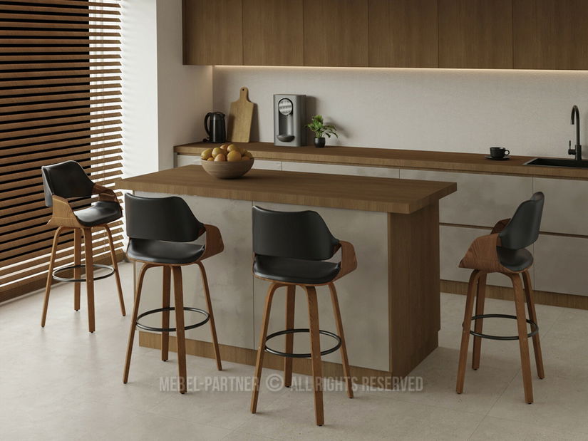 Scaun bar Rolenzono H75 (negru)