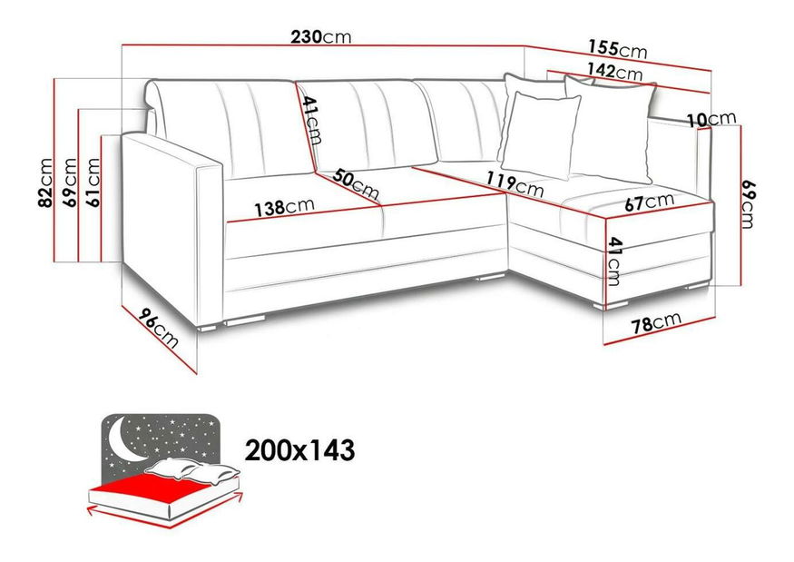 Colțar Navegan (ciocolățiu + bej) (D)