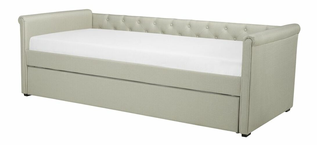 Krevet na razvlačenje 90 cm LISABON (s podnicom) (bež)