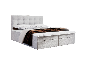 Bračni krevet  Boxspring 140 cm Fade 2 (bež) (s madracem i prostorom za odlaganje)