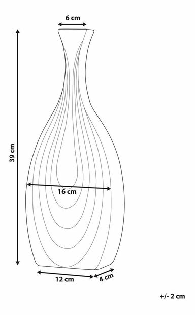 Váza 39 cm Tiggy (zlatá) 