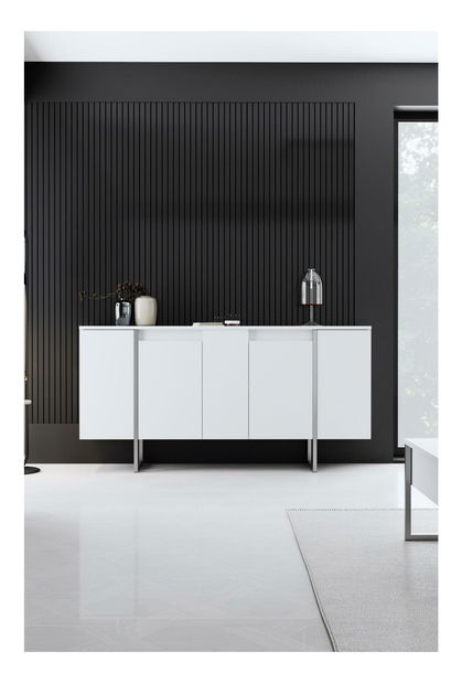 Set za dnevni boravak Luna 1 (bijela + srebrna)