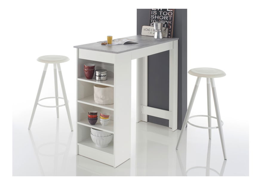 Măsuță bar Matioso 1 (beton + Alb)