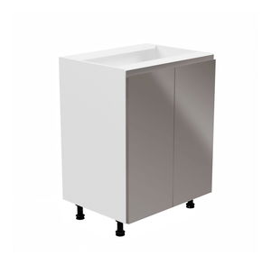 Dulap inferior de bucătărie D602F Aurellia (Alb + Gri lucios)