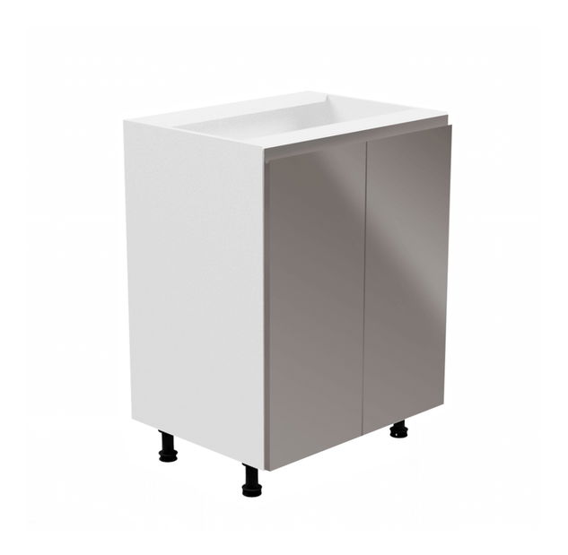 Dulap inferior de bucătărie D602F Aurellia (Alb + Gri lucios)
