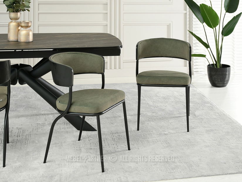 Scaun Marta K (khaki + negru)