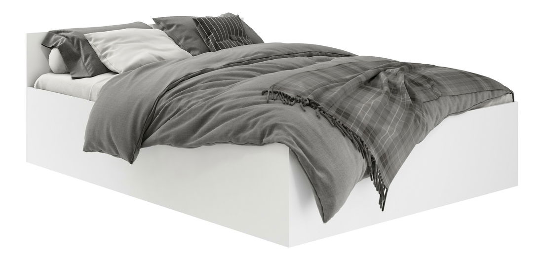 Pat de o persoană Cezar III (Alb) (cu saltea și somieră)