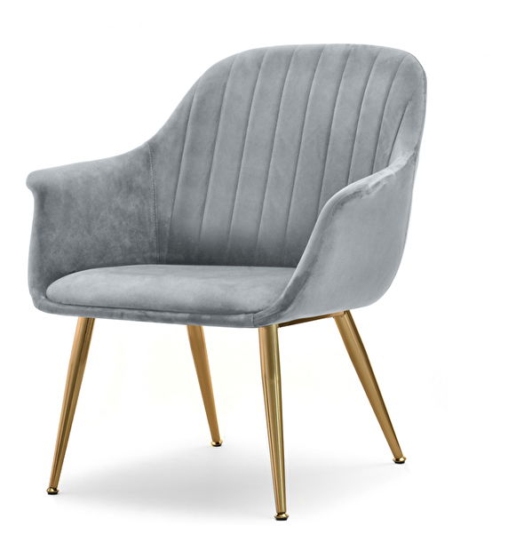 Fotel Osmol F (szürke + arany)