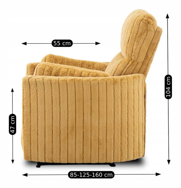 Fotoliu reglabil Reunirse (muștar) 