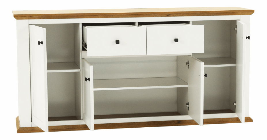 Komód Leoras MZ9 (fehér + grand tölgy)