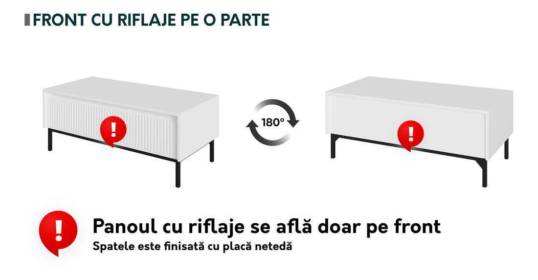 Măsuță de cafea Somkera 1SZ (Alb + Negru) 