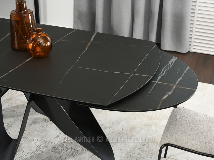 Étkezőasztal Persi (fekete márvány + fekete)
