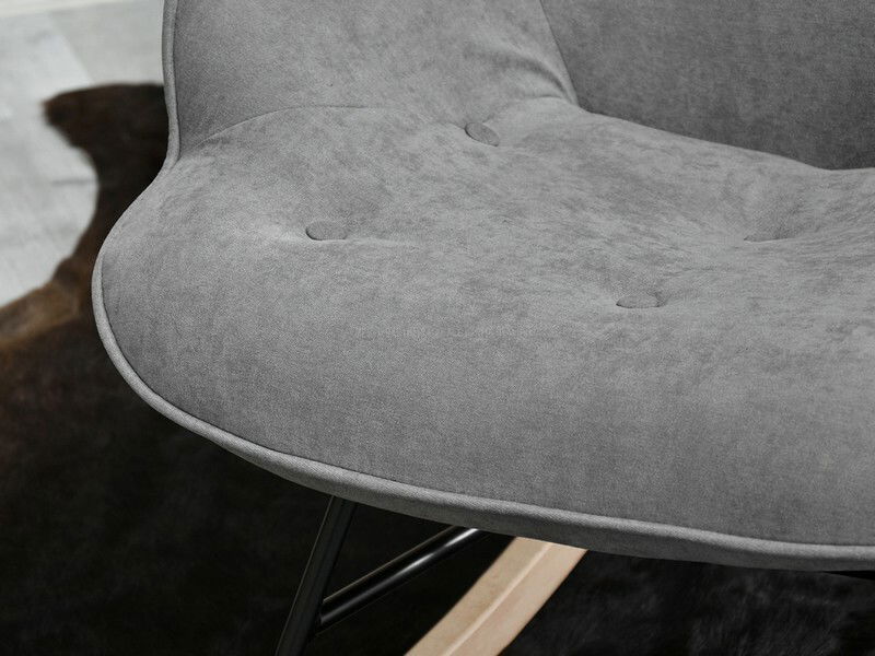 Fotelja Sibyla (siva + bijela bukva)