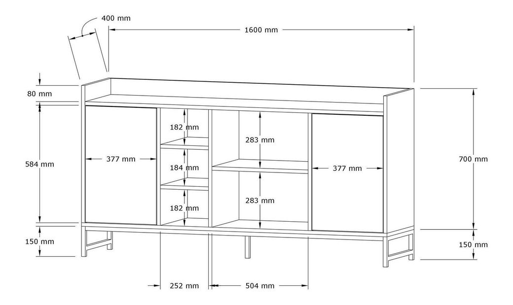 Ormarić Vicia (travertin)