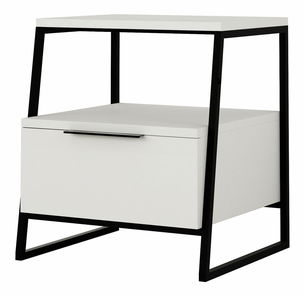 Nočný stolík Patron (biela) *výpredaj