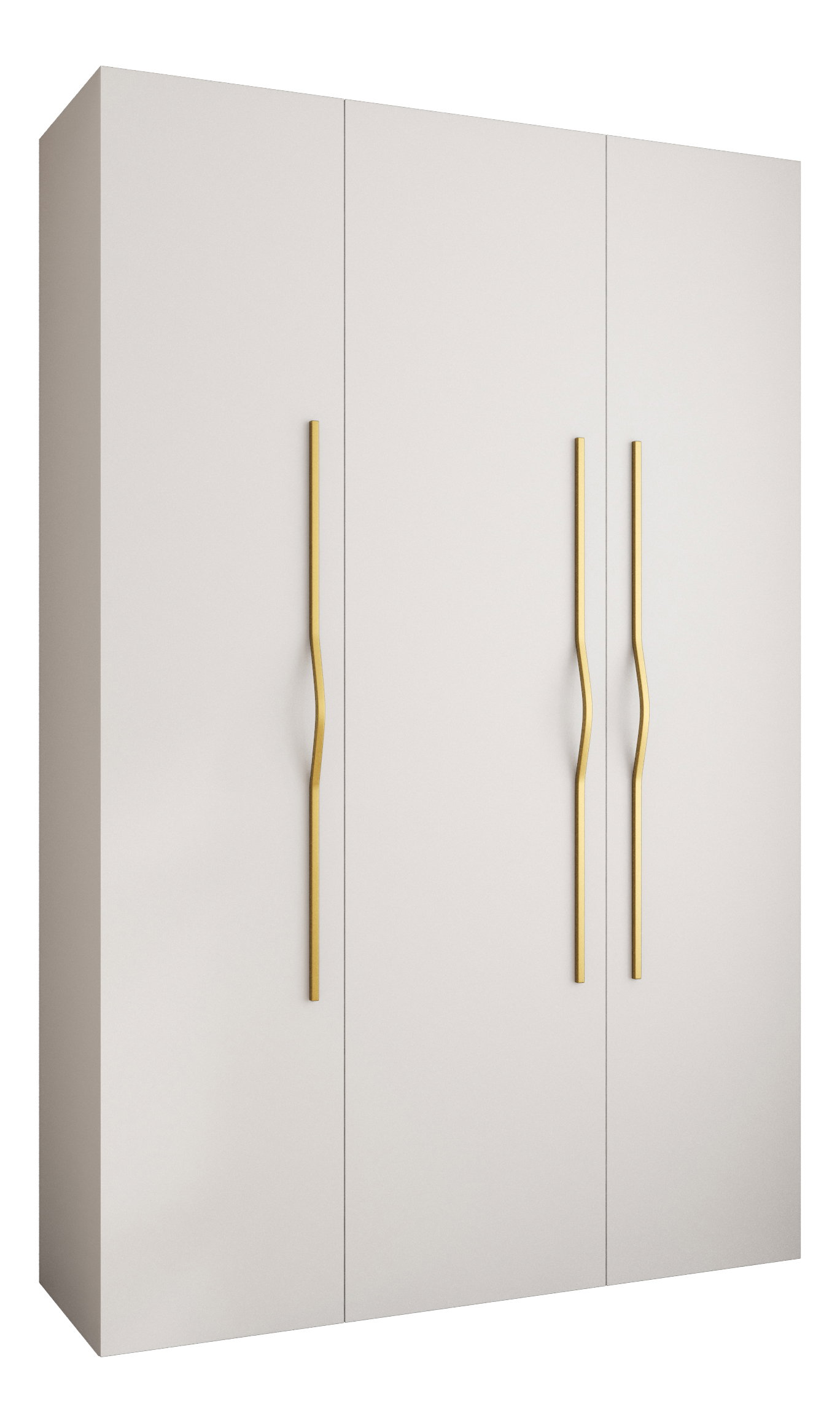 Dulap de haine 160 cm Carmela 40-2 (alb + Auriu)