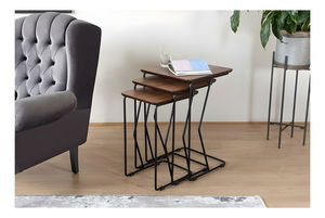 Pomoćni stolić (3 kom.) Rines (orah)