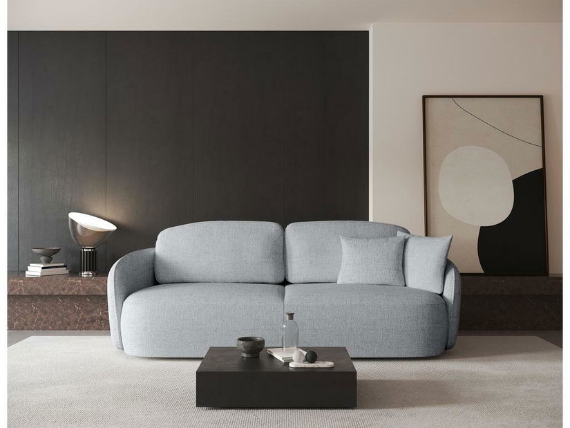 Pohovka trojsedačka Sheila (svetlosivá + čierna)