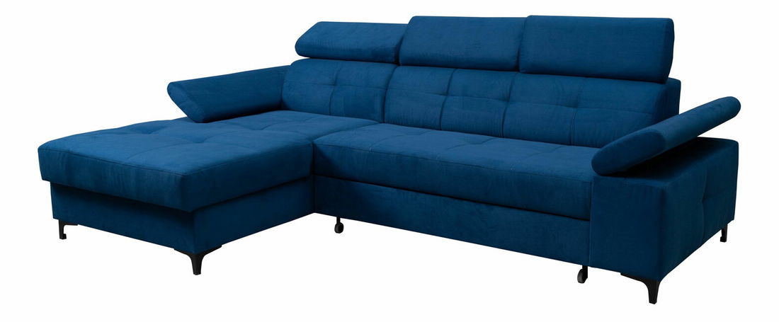 Rohová sedačka Nicholle (tmavomodrá) (L)
