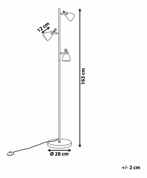 Podna svjetiljka Mareno (svijetlo siva)