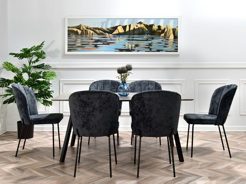 Scaun sufragerie Obrar (grafit + negru)