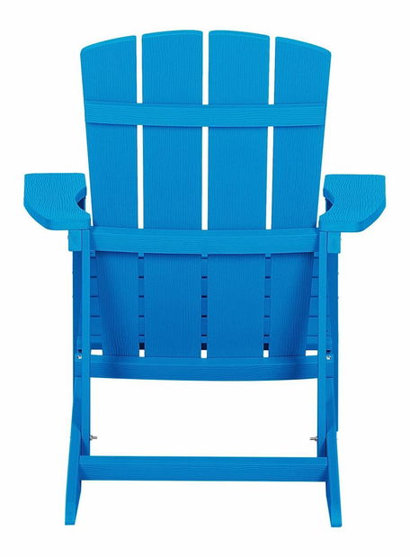 Záhradná stolička s podnožkou Adack (modrá)