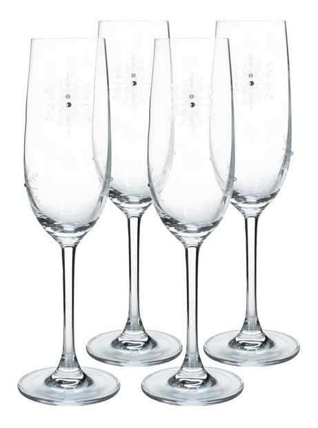 Set de 4 pahare de vin cu cristale 450ml Snouflek 