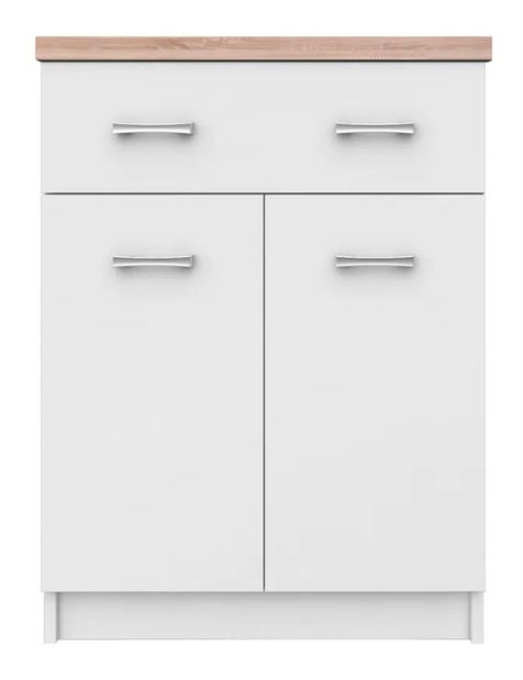 Komoda Topta Typ 41 2D1S60 (biela + dub sonoma)
