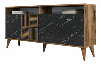 Ormarić Millano 3 (orah + crna)