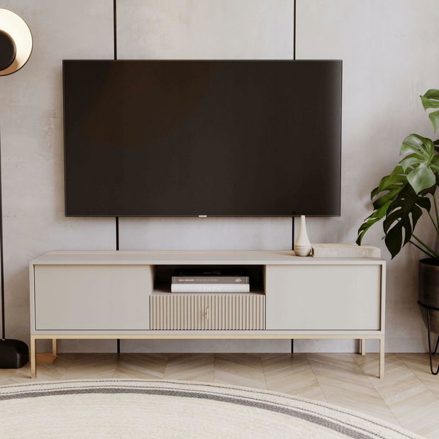 Masă TV Militaba (cașmir + auriu) 