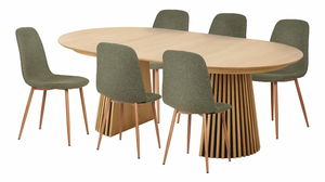 Jedálenský set Odoria (dub + tmavozelená)