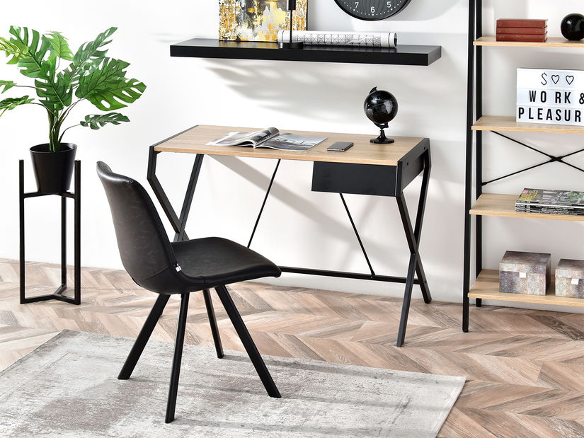 PC stolík Desiguo (dub + čierna)