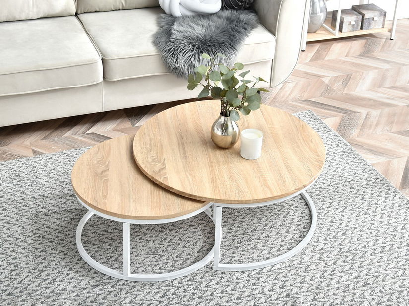 Dohányzóasztal Kolja Zest Xl (szonoma + fehér)