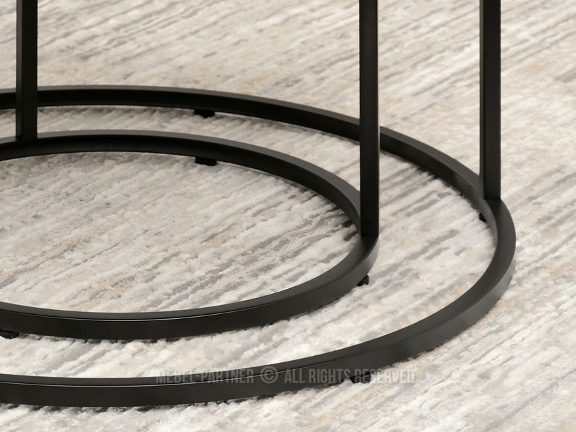 Măsuță de cafea Klara (lemn negru + negru)