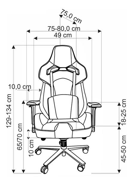 Gaming fotelja Aligator (siva + crna)