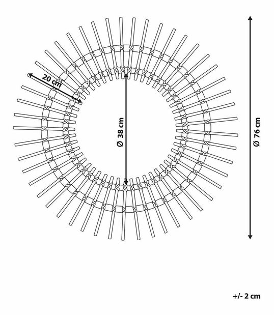 Nástenné zrkadlo Seminole (hnedá) 