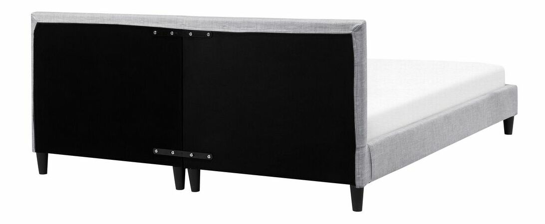 Bračni krevet 180 cm FUTTI (s podnicom i LED rasvjetom) (siva)