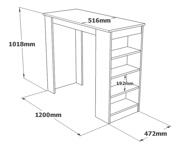 Barski stolić Stan (bijela)