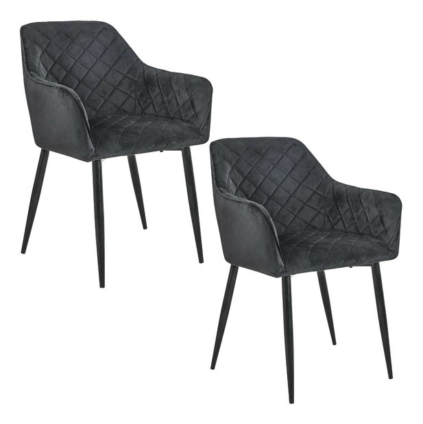 Scaun de masă Sunanda (Negru) (2buc)