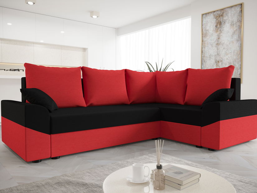 Kutna garnitura Dusk Plus (crvena + crna) (D)