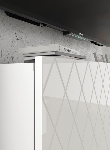 Dulap Dintanna 145 (alb + alb lucios)