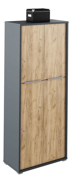 Ormar s policama Hamila NEW TYP 07 (grafit + hrast artisan)