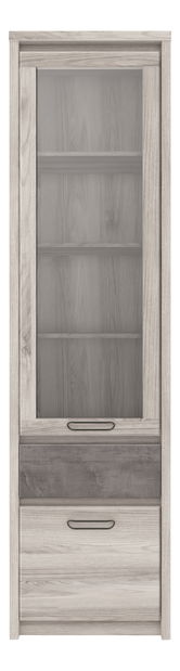 Vitrină Jolene 1D1W1S (castan nairobi + onyx)