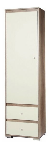 Šatníková skriňa Kenta (dub coney + champagne)