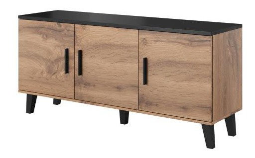 TV stolík Lester (čierna + dub wotan)