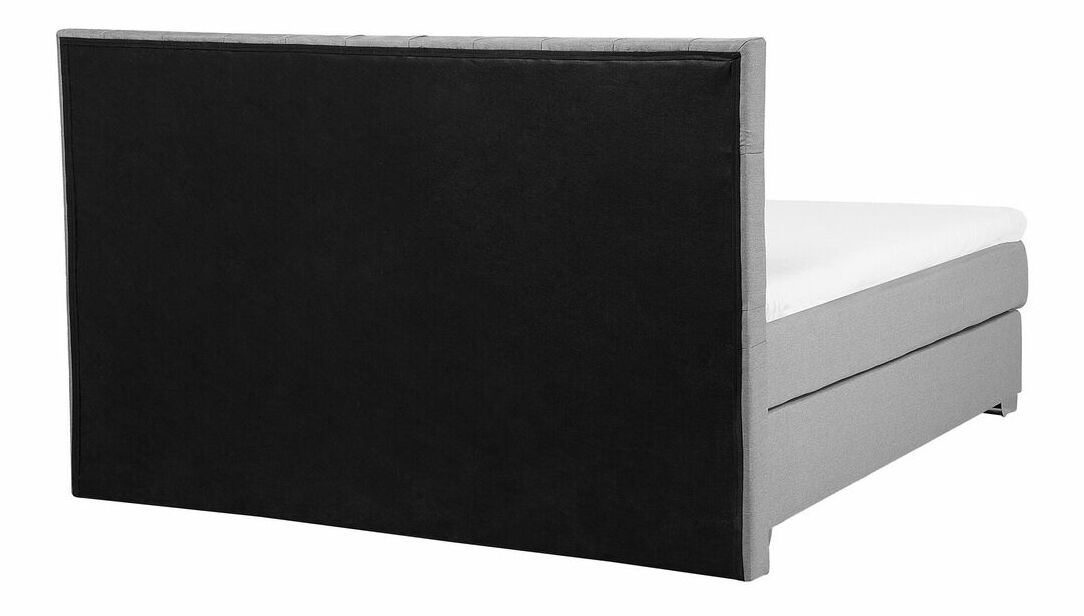 Manželská posteľ Boxspring 180 cm DUKE (s roštom a matracom) (sivá)