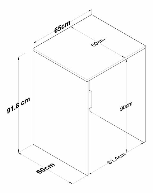 Kúpeľňová skrinka Karoline 103 (Orech + Biela)