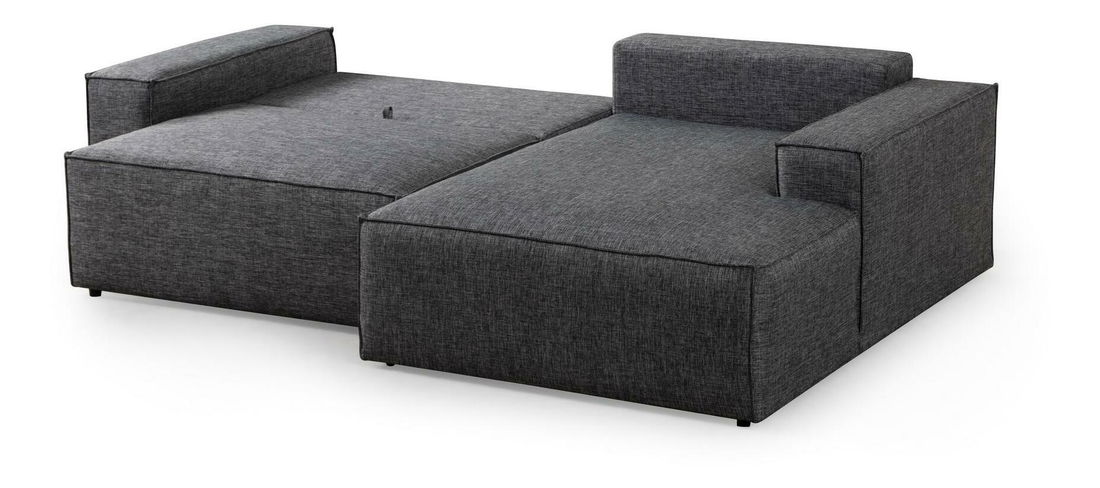 Kutna garnitura Pirlofenzza (s prostorom za odlaganje) (D) (tamnosiva)