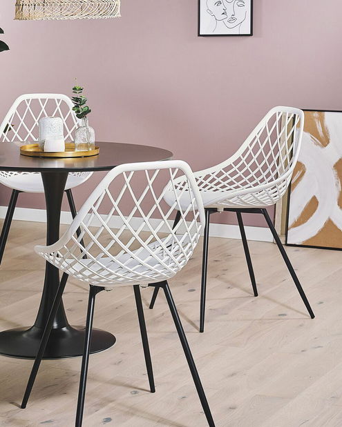 Set 2 buc. scaune de sufragerie CANOR (alb)